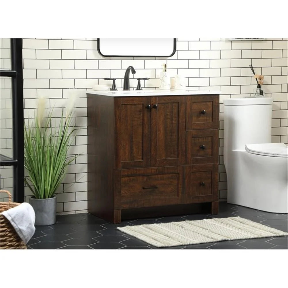 Elegant Kitchen and Bath 32 Inch Single Bathroom Vanity In Expresso