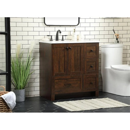 Elegant Kitchen and Bath 32 Inch Single Bathroom Vanity In Expresso