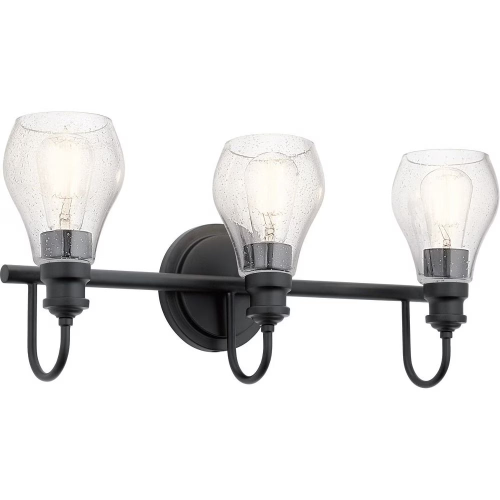45392NI-Kichler Lighting-Greeier - 3 Light Bath Vanity Approved for Damp Locations - with Transitional inspirations - 10.25 inches tall by 23.75