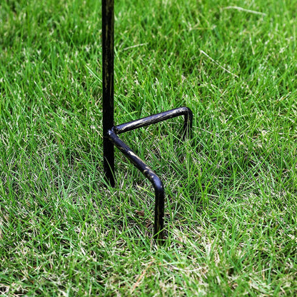 WHOLE HOUSEWARES D 13" x H 30" Birdbath/Feeder with Stake, Iridescent Crackled Glass