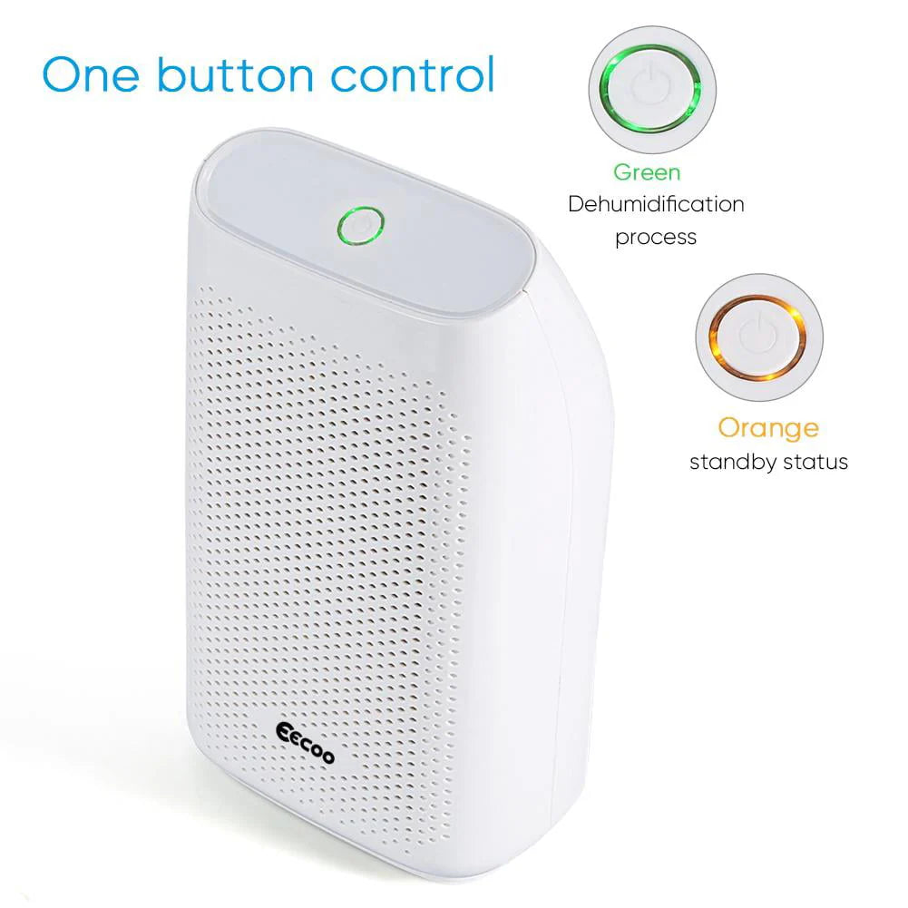 Tbest 700ml Compact Auto Min Dehumidifier Ultra Quiet Lightweight Portable Dehumidifier for Small Rooms Bathroom, Bedroom, Wardrobe Room, Closet