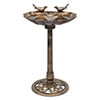 Magshion 28" Outdoor Garden Green Pedestal Bird Bath with Solar Pumb, for Patio Backyard Décor