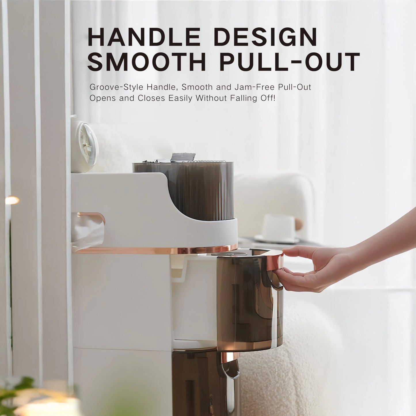 RAZXNAOR 4-Tiers Slim Bathroom Storage Cabinet, Narrow Organizers with Drawers, Beside Toilet Paper Storage for Bathroom