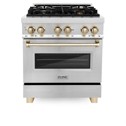 ZLINE KITCHEN AND BATH RAZ30CB professional gas range