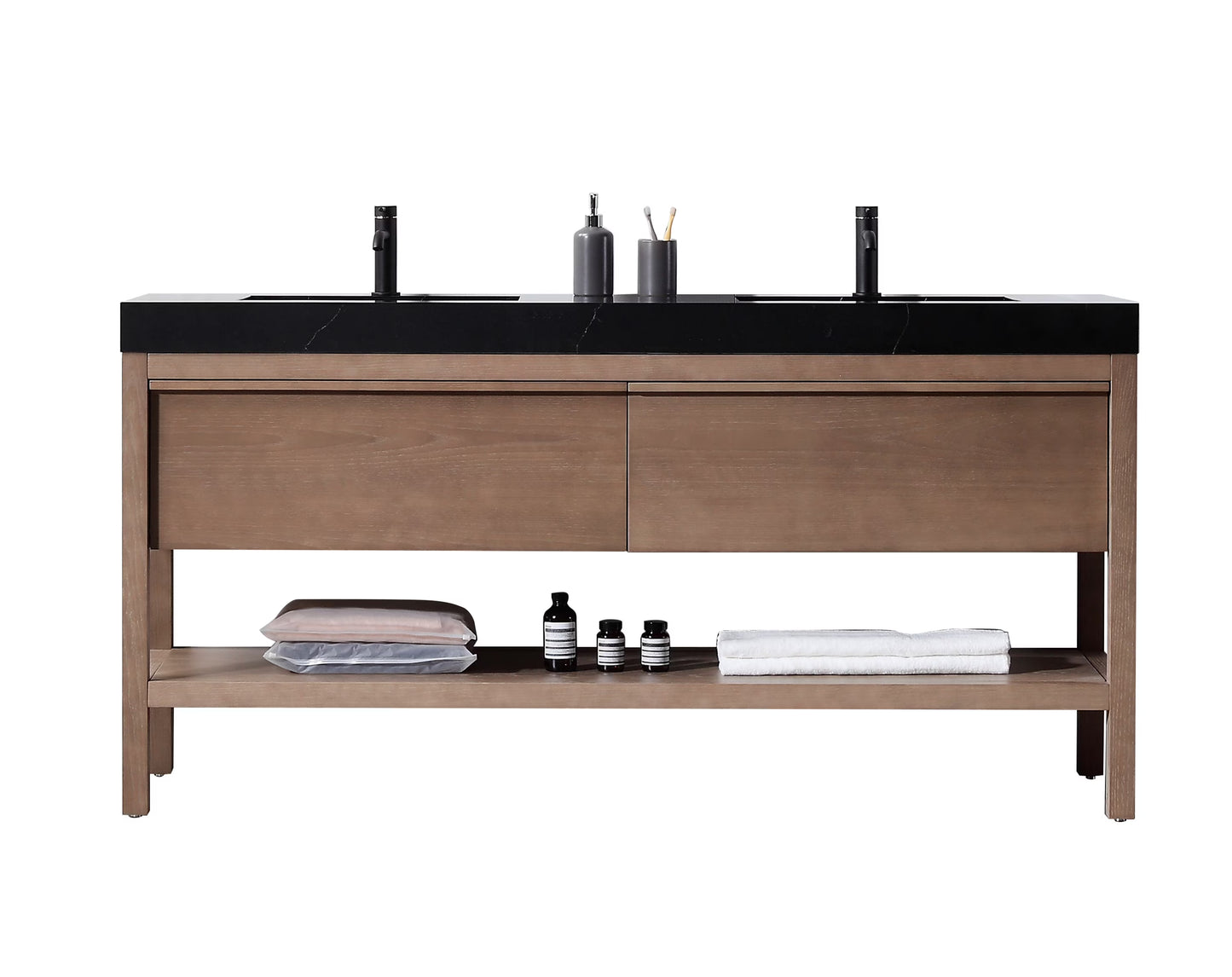 Bibury 72" Chestnut Oak Freestanding Bathroom Vanity