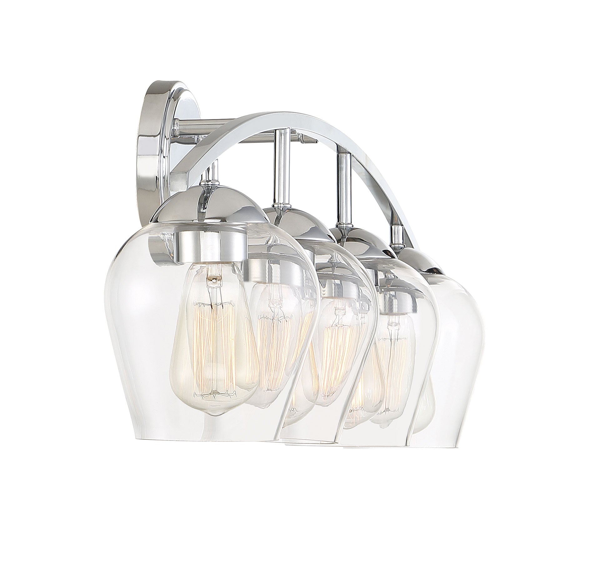 Trade Winds Lighting 4-Light Bathroom Vanity Light In Brushed Nickel