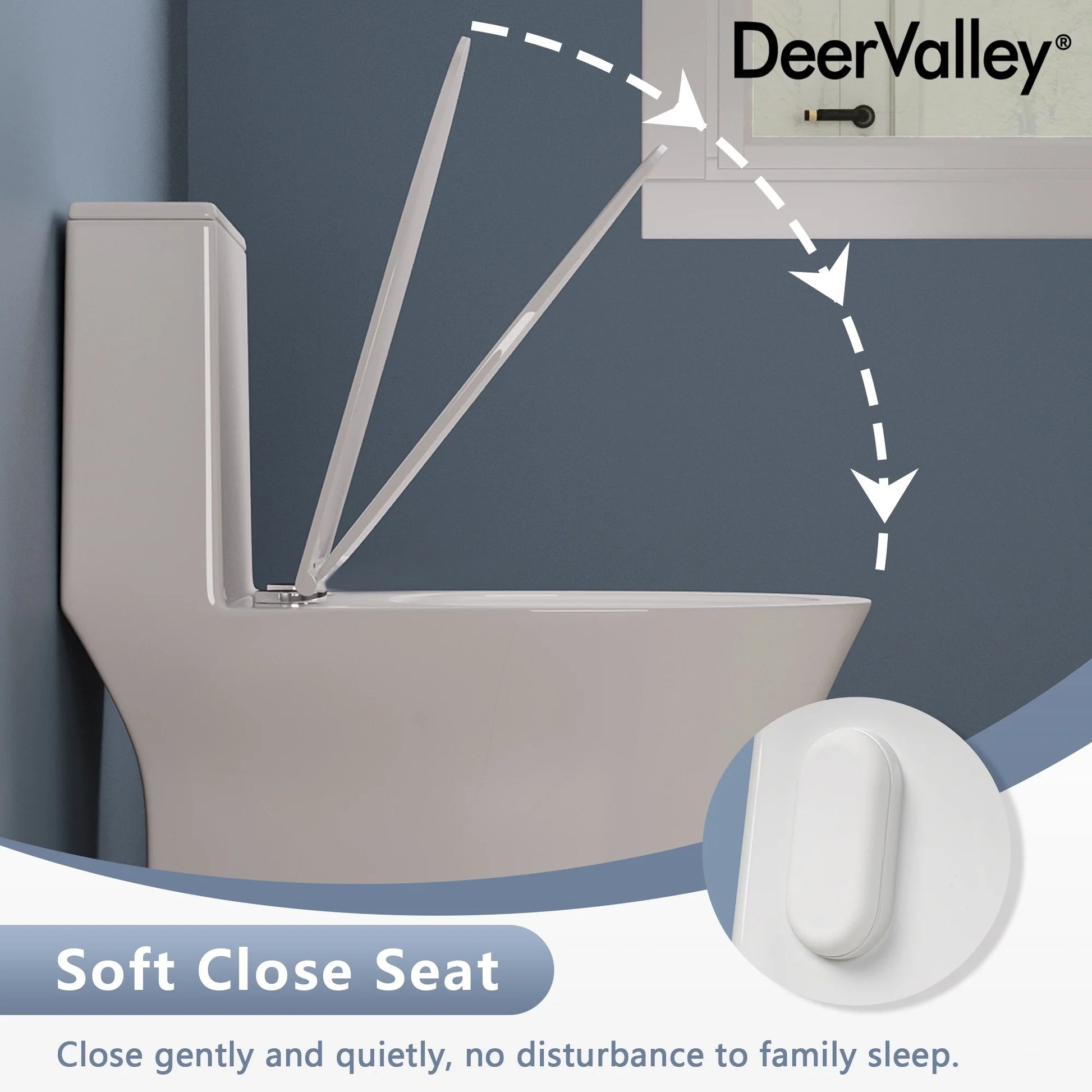 DV-1F0250 One Piece Toilet For Bathroom, Modern Bathroom Toilet with Dual Flush 1.1/1.6 Gpf Fully Skirted Toilets(Soft Close Seat)