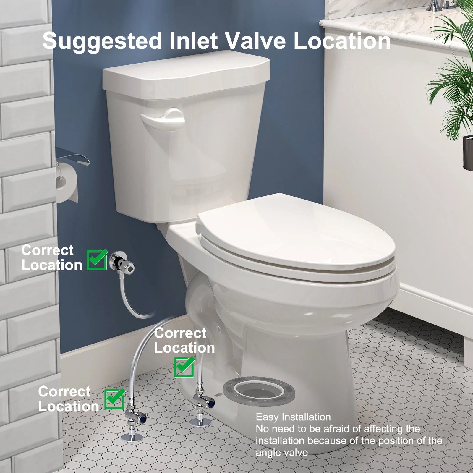 HOROW HWTT-E01S 1.28 GPF Elongated Ceramic Bathroom Toilet, Chair Height Floor Mounted Two-Piece