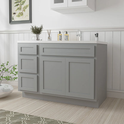 45 in. W x 21 in. D x 32.5 in. H Bath Vanity Cabinet without Top in Gray
