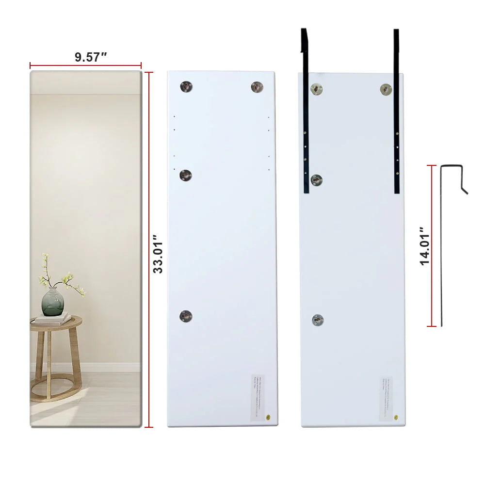 Organizedlife Decor Wall Mirror Frameless Mirror,2-Piece Set Free Combination Hanging Floor Mirrors Living Room Bathroom