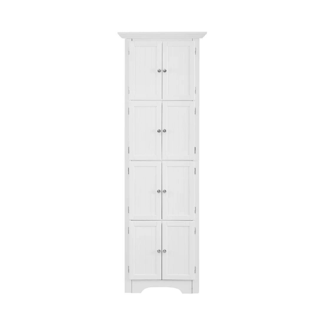 Freestanding Tall Storage Cabinet with 4 Doors and 4 Shelves, Large Bathroom Cabinet, Freestanding Kitchen Pantry Cabinet for Living Room, Kitchen, Dining Room, Office