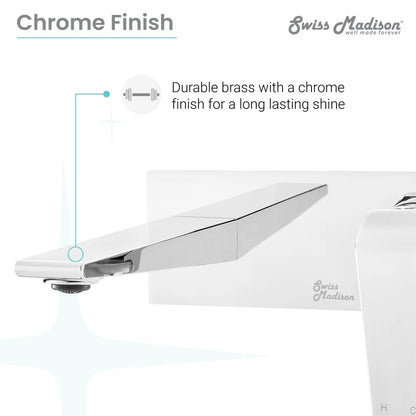 Voltaire Single-Handle, Wall-Mount, Bathroom Faucet in Chrome