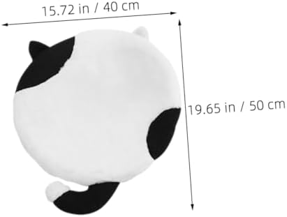 Cat Memory Foam Chair Cushion, Black and White Cat Design, Slow Rebound Seat Pad for Office, Dining, Gaming Chairs, Kitchen and Floor Use