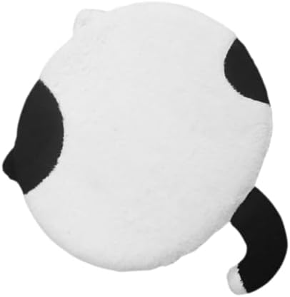 Cat Memory Foam Chair Cushion, Black and White Cat Design, Slow Rebound Seat Pad for Office, Dining, Gaming Chairs, Kitchen and Floor Use