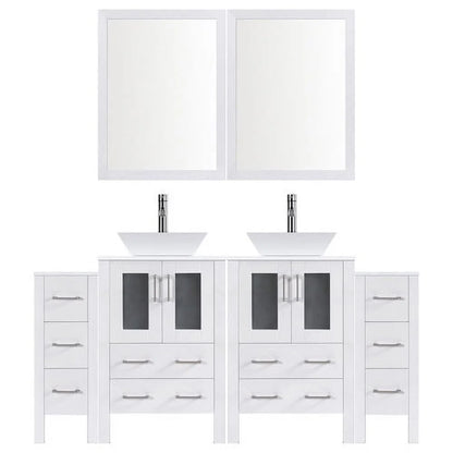 LessCare Modern 84'' Double Bathroom Vanity Set with Mirror