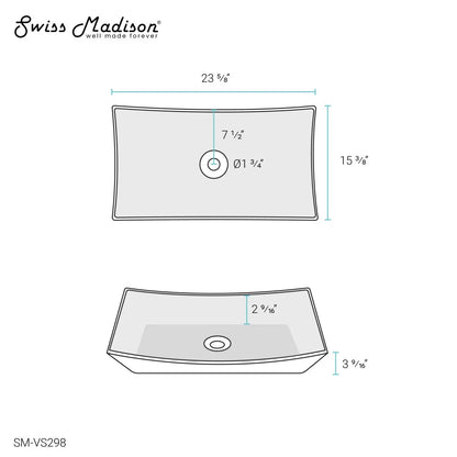 Annecy 23.5�?Rectangle Vessel Bathroom Sink