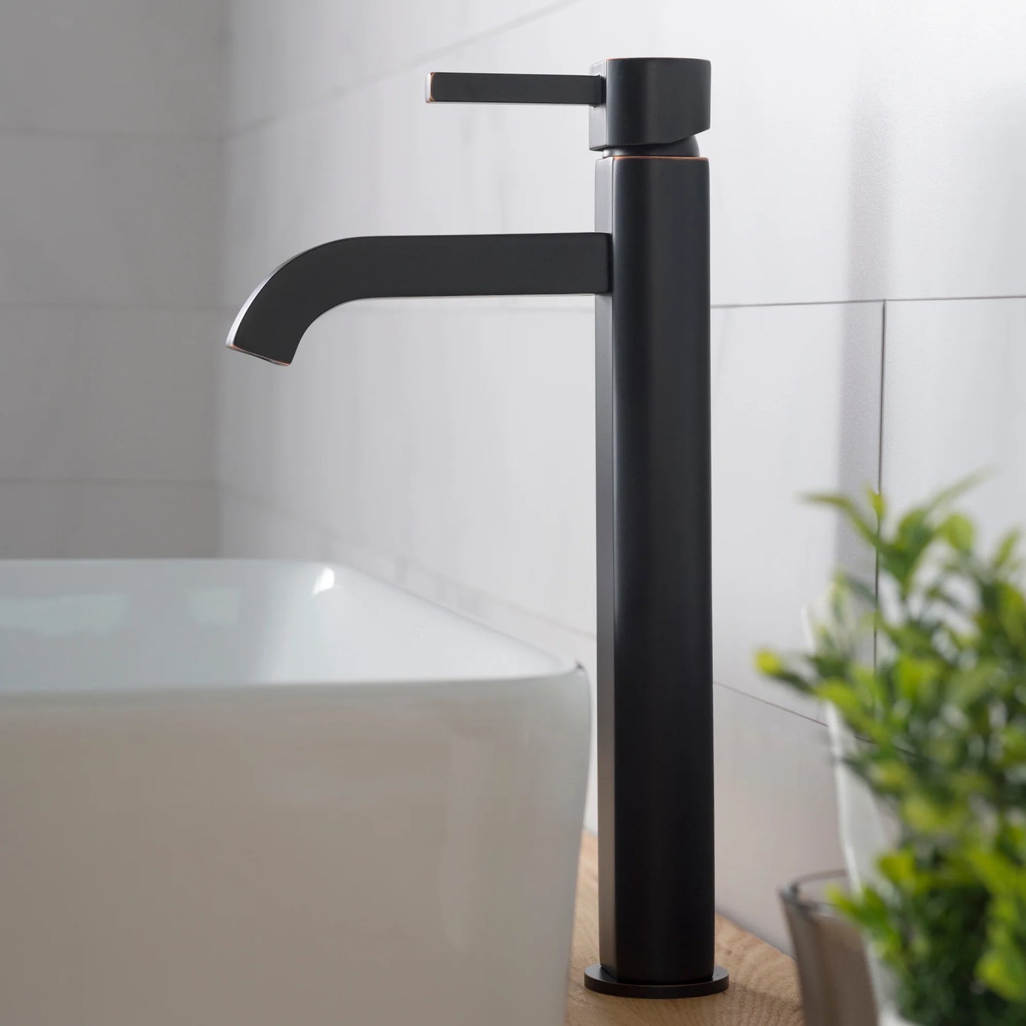 KRAUS Ramus Tall Vessel Bathroom Faucet, Oil Rubbed Bronze Finish