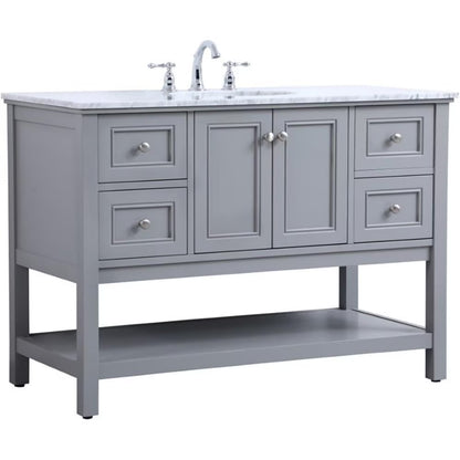 48 in. single bathroom vanity set in Black