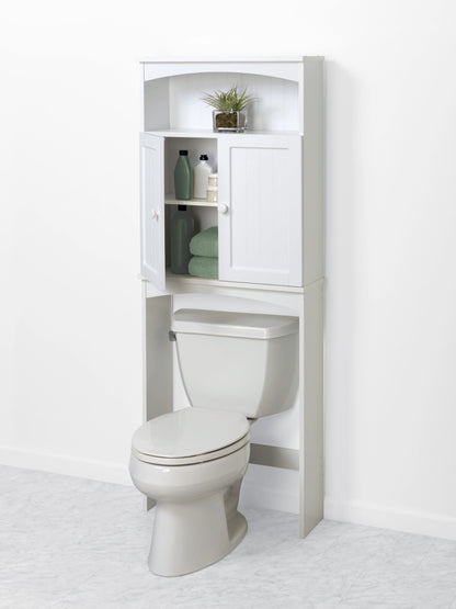 Zenna Home Cottage Collection over the Toilet Spacesaver, Bathroom Storage Shelves, White