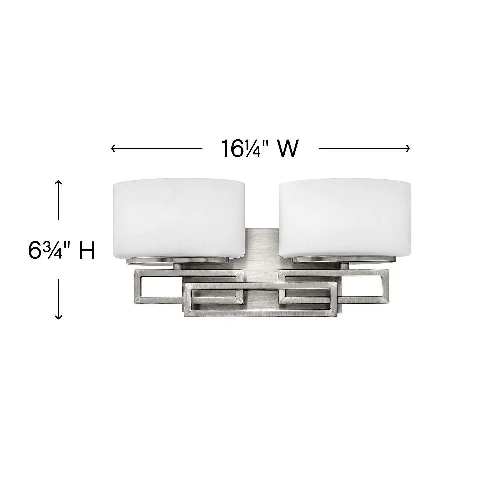 5102BR-Hinkley Lighting-Lanza - 2 Light Bath Vanity in Transitional Style - 16.25 Inches Wide by 6.75 Inches High-Brushed Bronze Finish-Halogen