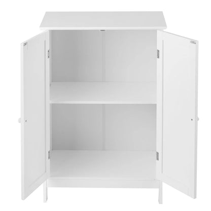 Topbuy Bathroom Storage Cabinet with Double Doors Wooden Cupboard, White
