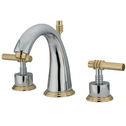 Kingston Brass KS2962ML Milano Widespread Bathroom Faucet, Polished Brass