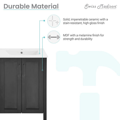 Avallon 24" Bathroom Vanity in Matte Black