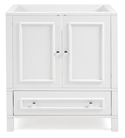 Alaterre Furniture Williamsburg 30 in. Bathroom Vanity - Freestanding Cabinet Without Sink - Small Wood Vanity with Soft-Close Doors, Gray