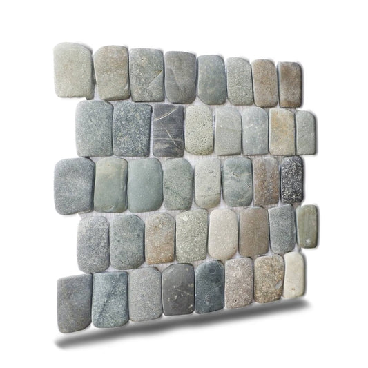 Canine Mix Pebble Mosaic Tiles for Backsplash Kitchen and Bathroom Wall (12" X 12") 5 tiles per case