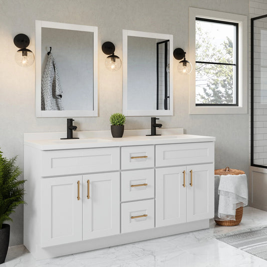 Shorewood Rectangular Wall Accent Mirror ??30-Inch H X 20-Inch L, Traditional Wood Framed ??Living Room, Bedroom, Bathroom Vanity Mirror ?? White ??Design House, 547208-WHT