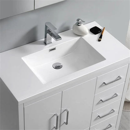 Fresca Imperia 36" Free Standing Wood Bathroom Vanity - Right in Glossy White