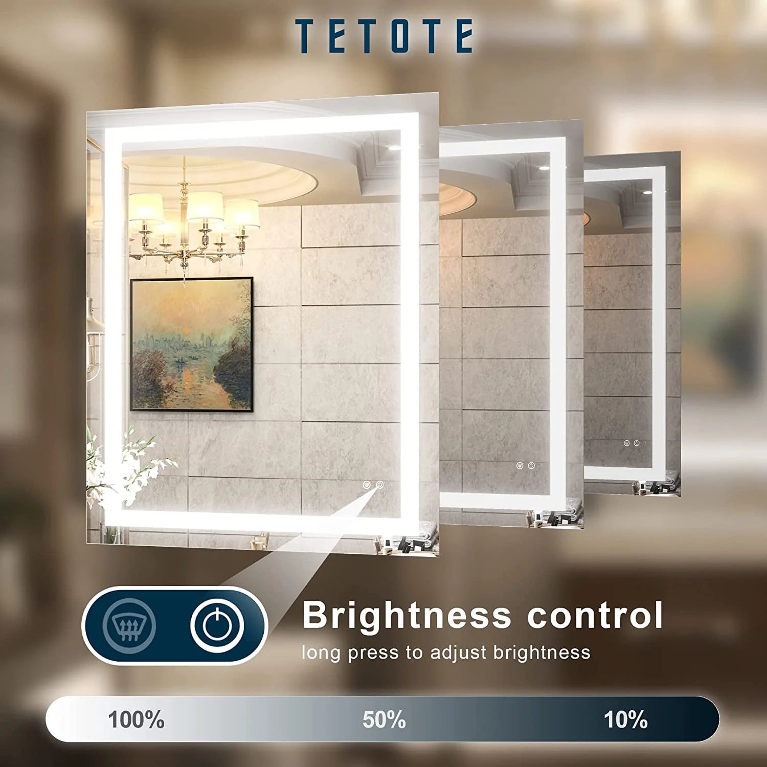 30 x 36 Bathroom LED Mirror Vanity Mirror with Lights,Dimmable ,Anti-Fog,Makeup Wall Mounted Modern Lighted Mirror