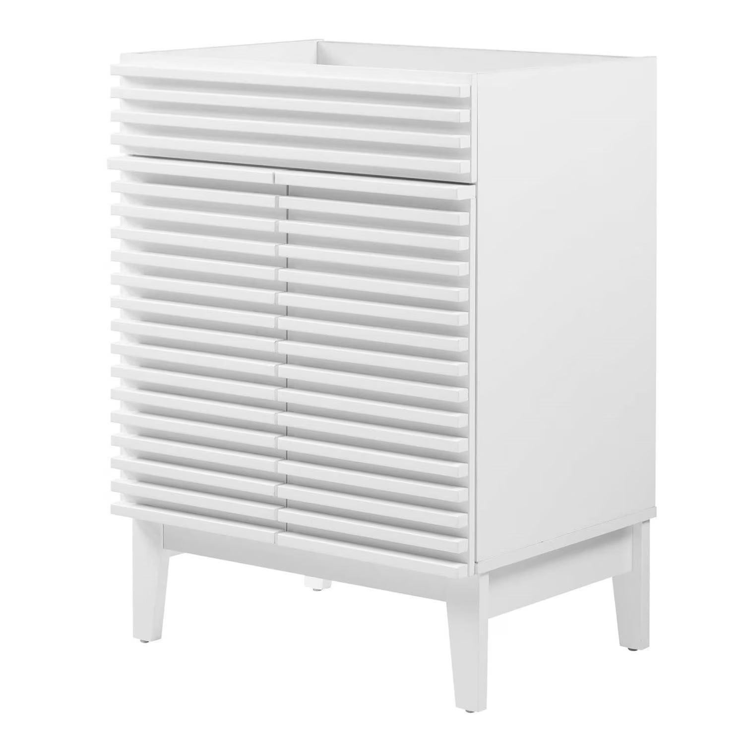 Vanity Cabinet (Sink not included), Black, Wood, Mid Century Hotel Bedroom Bathroom, Modern Contemporary HB33433