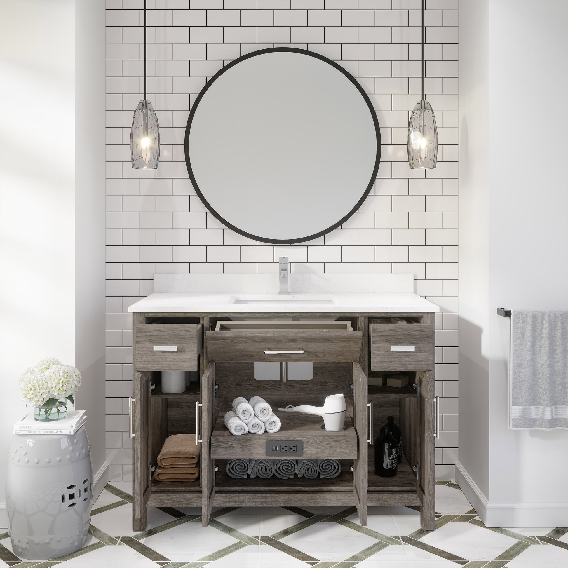 Katie Bath Vanity by Studio Bathe in Gray