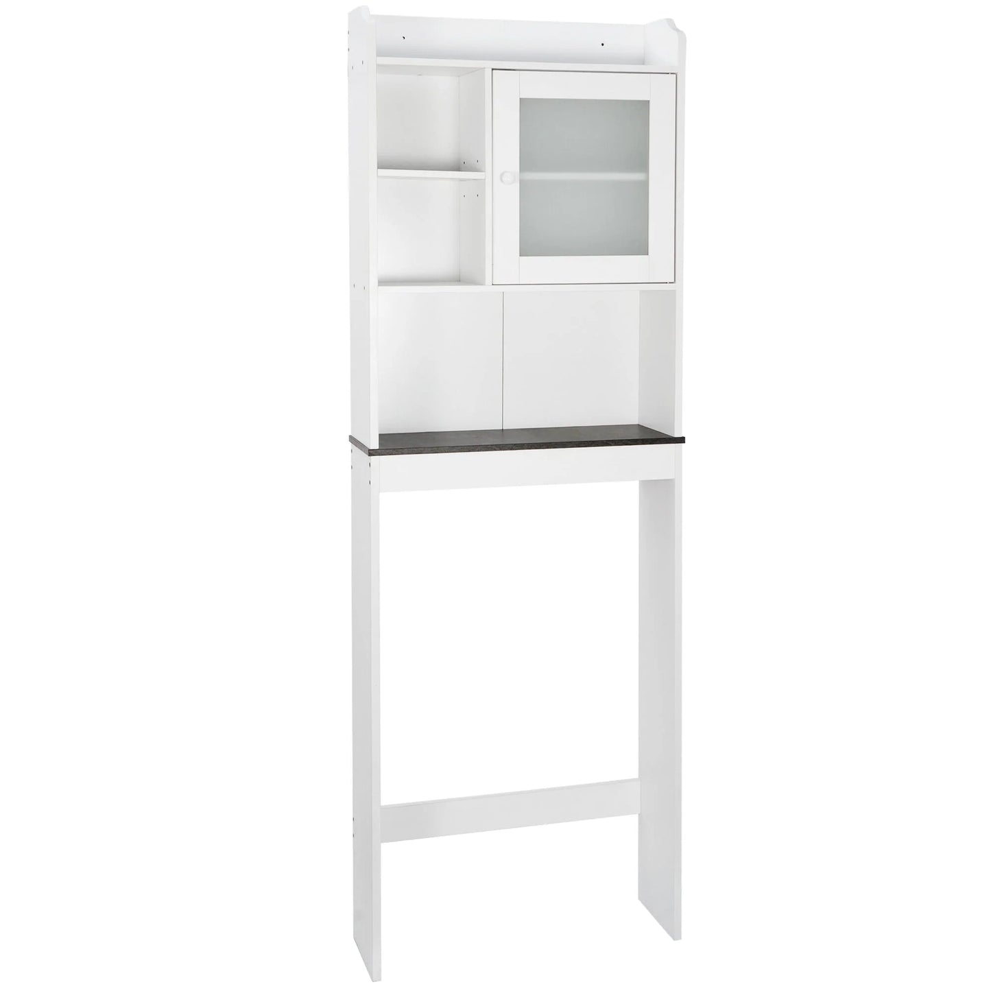 ZenSports Over The Toilet Storage Cabinet Organizer Bathroom Space Saver W/ Adjustable Shelves, White