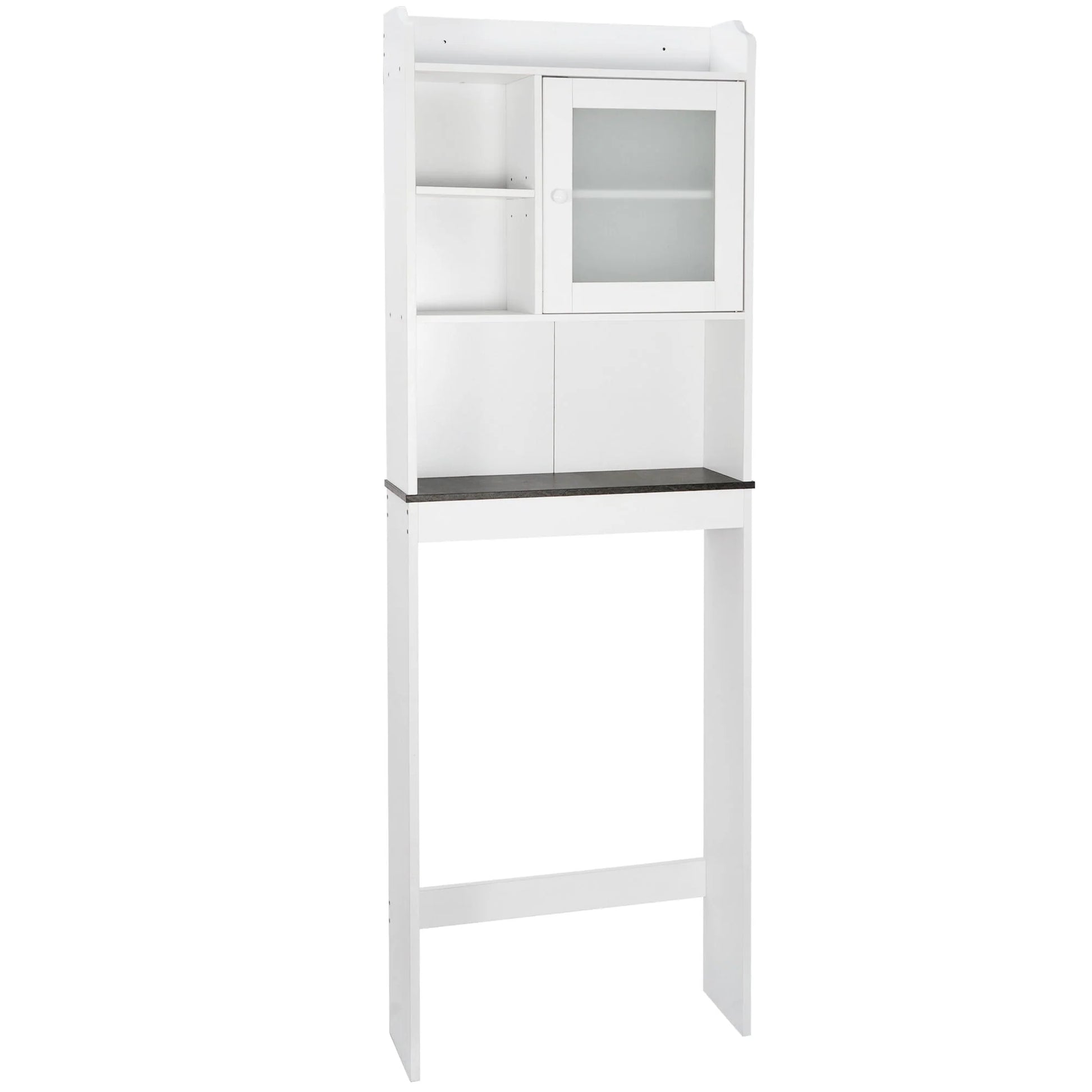 ZenSports Over The Toilet Storage Cabinet Organizer Bathroom Space Saver W/ Adjustable Shelves, White