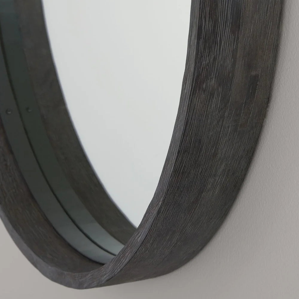 Capital Lighting 735801Mm 31" Diameter Circular Metal Framed Bathroom Mirror - Carbon Grey