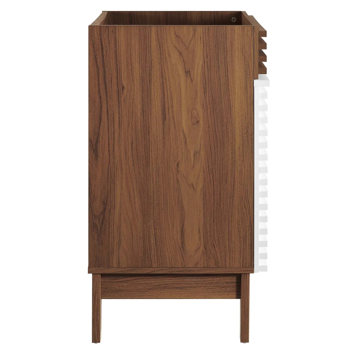 Modway Render Bathroom Vanity Cabinet (Sink Basin Not Included) in White Walnut