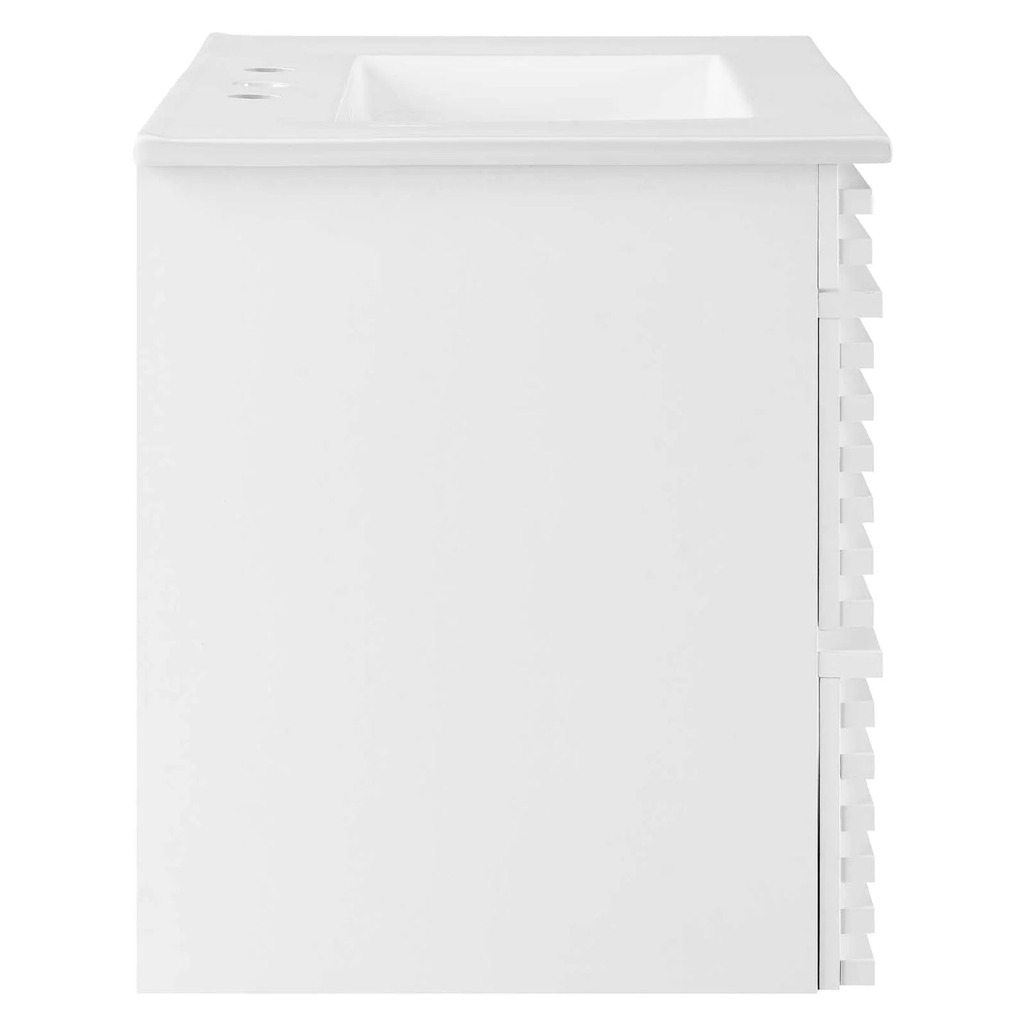 Modway Render 30" Wall-Mount Bathroom Vanity in White White