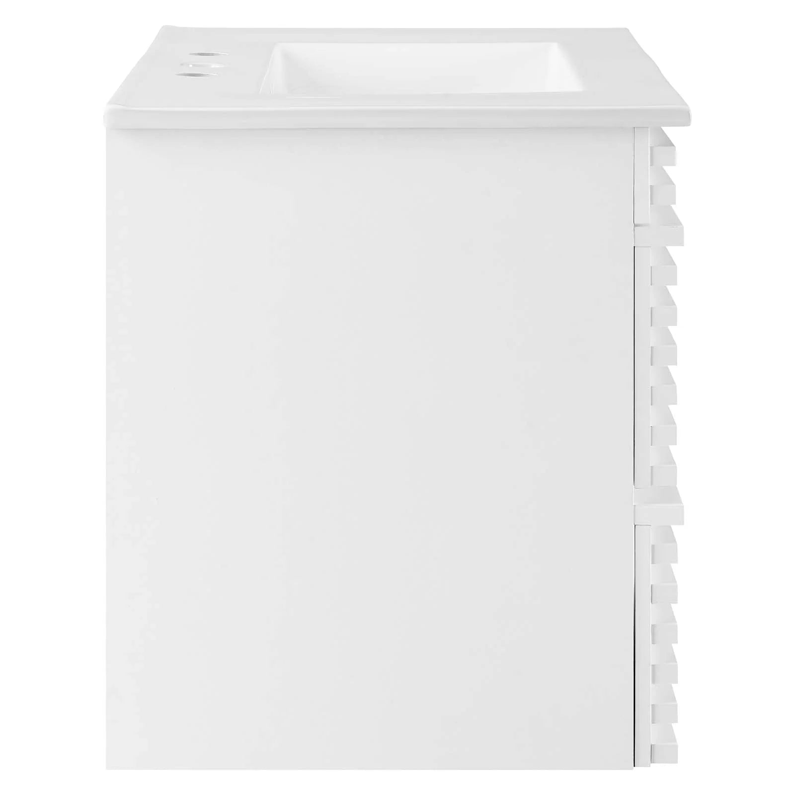 Modway Render 30" Wall-Mount Bathroom Vanity in White White