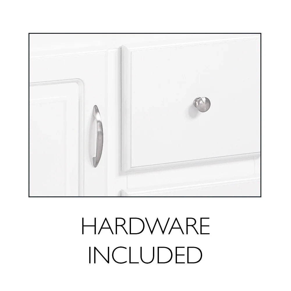 Design House Solid Wood 24" Wyndham 1-Door Ready to Assemble Bath Vanity Cabinet, White