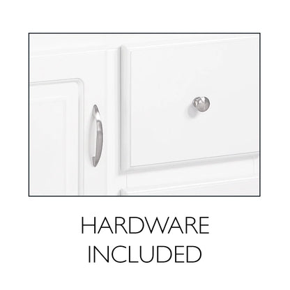 Design House Solid Wood 24" Wyndham 1-Door Ready to Assemble Bath Vanity Cabinet, White
