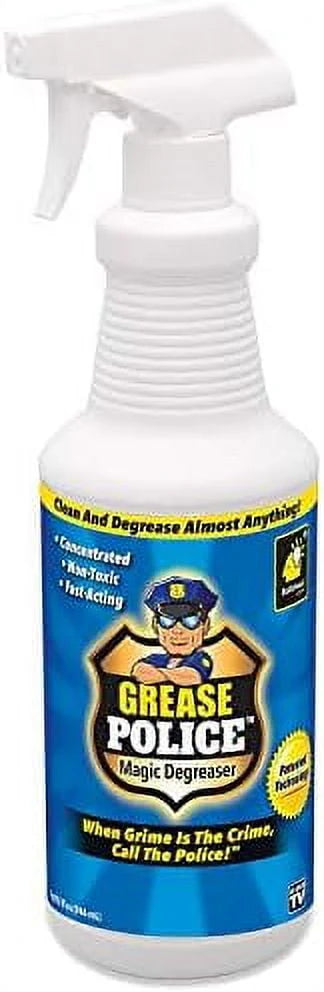 Grease Police Degreaser - Super-Concentrated Degreaser And Cleaner Spray For Kitchen, Bathroom, And More - Emulsifies Grease & Grime On Contact, No Hard Work