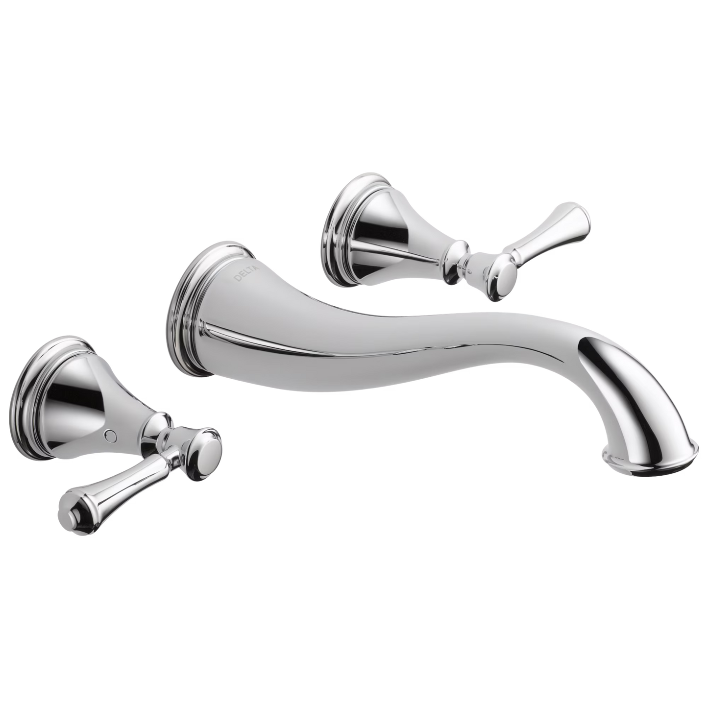 Delta Cassidy Two Handle Wall-Mount Bathroom Faucet Trim in Chrome (Valve Not Included) T3597LF-WL