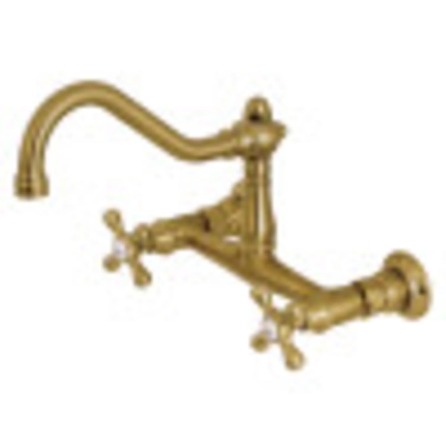 Kingston Brass KS3240AX Vintage Wall Mount Bathroom Faucet, Matte Black