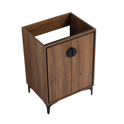 DUOSONG 24'' Bathroom Vanity Without Top Sink, Modern Bathroom Storage Cabinet With 2 Soft Closing Doors, Single Sink Bathroom Vanity Oak Engineered Wood Bath & Faucets Bathroom Vanities
