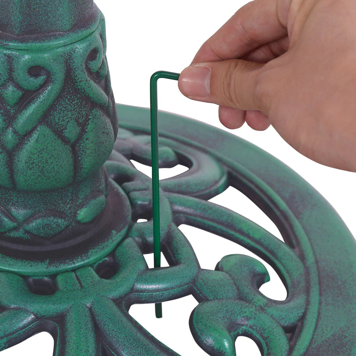 Costway Green Pedestal Bird Bath Feeder Freestanding Outdoor Garden Yard Patio Decor