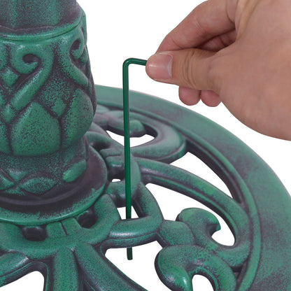 Costway Green Pedestal Bird Bath Feeder Freestanding Outdoor Garden Yard Patio Decor