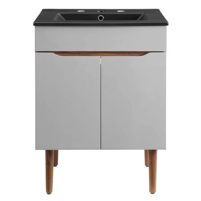 Modway Harvest 24" Bathroom Vanity in Gray Black