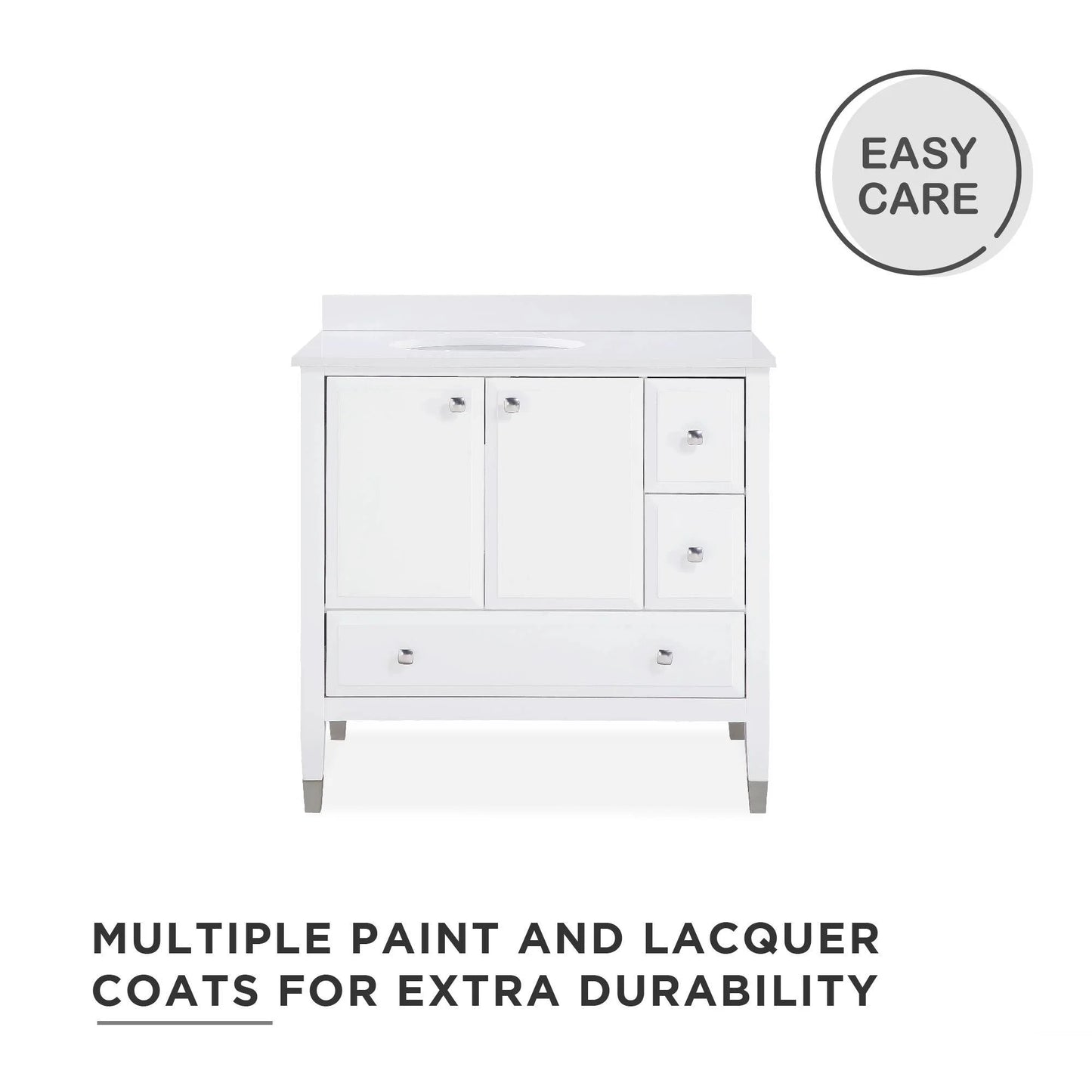 DHP Metcalfe 36 Inch Bathroom Vanity, White